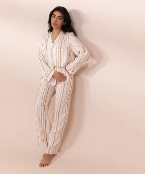 Cotton Striped Pajama Set