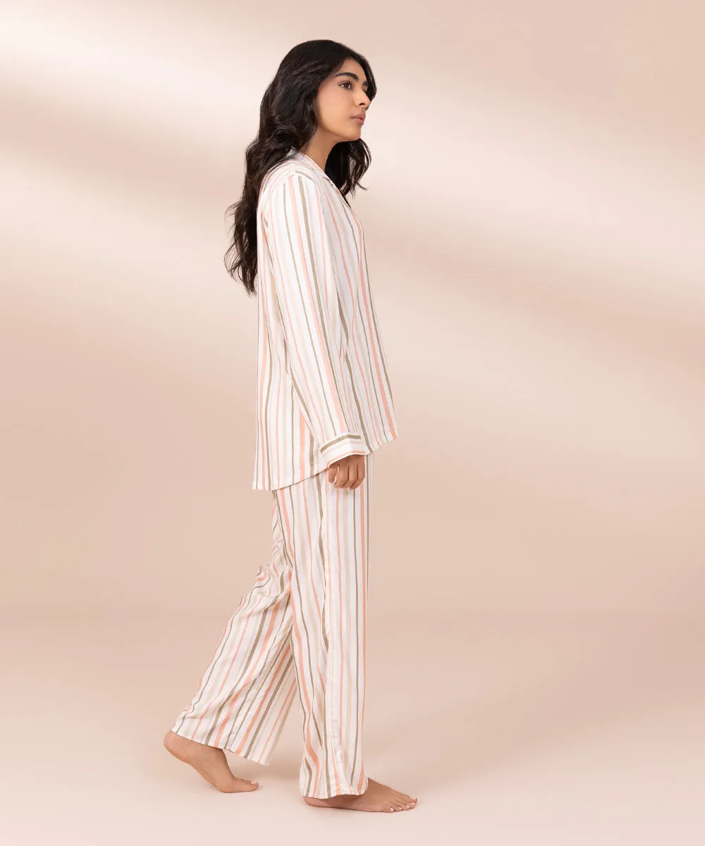 Cotton Striped Pajama Set