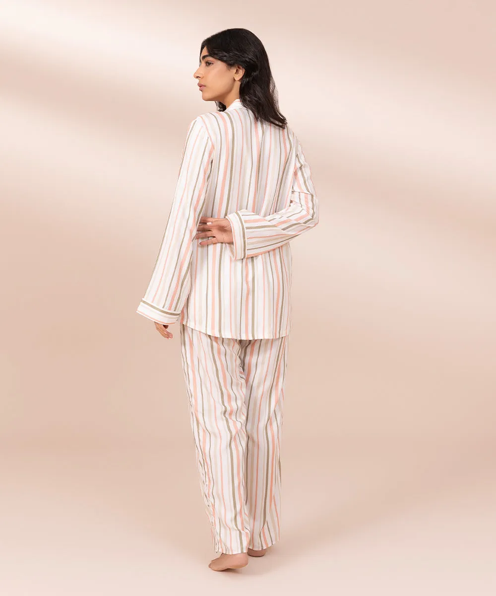 Cotton Striped Pajama Set