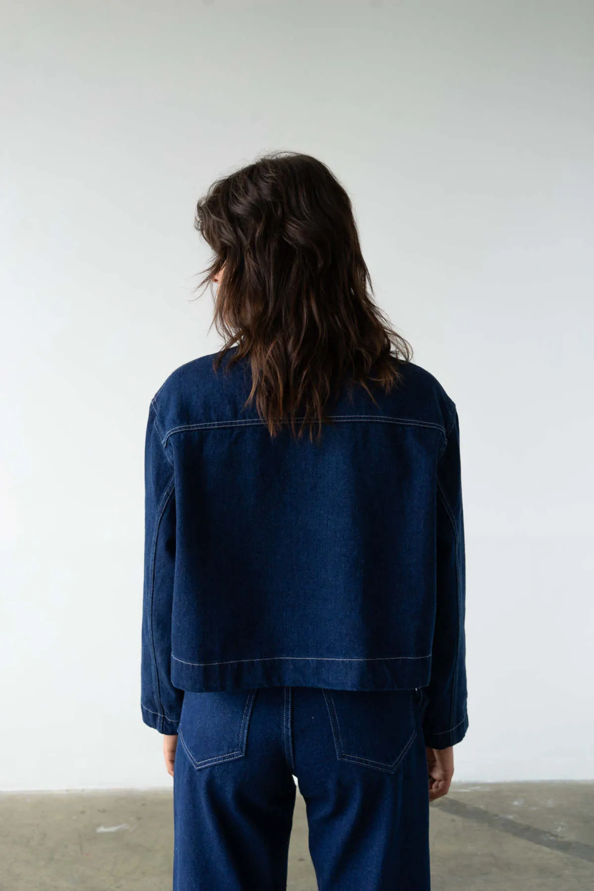 Indigo Cropped Jacket