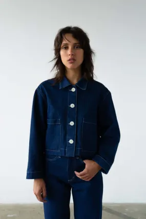 Indigo Cropped Jacket