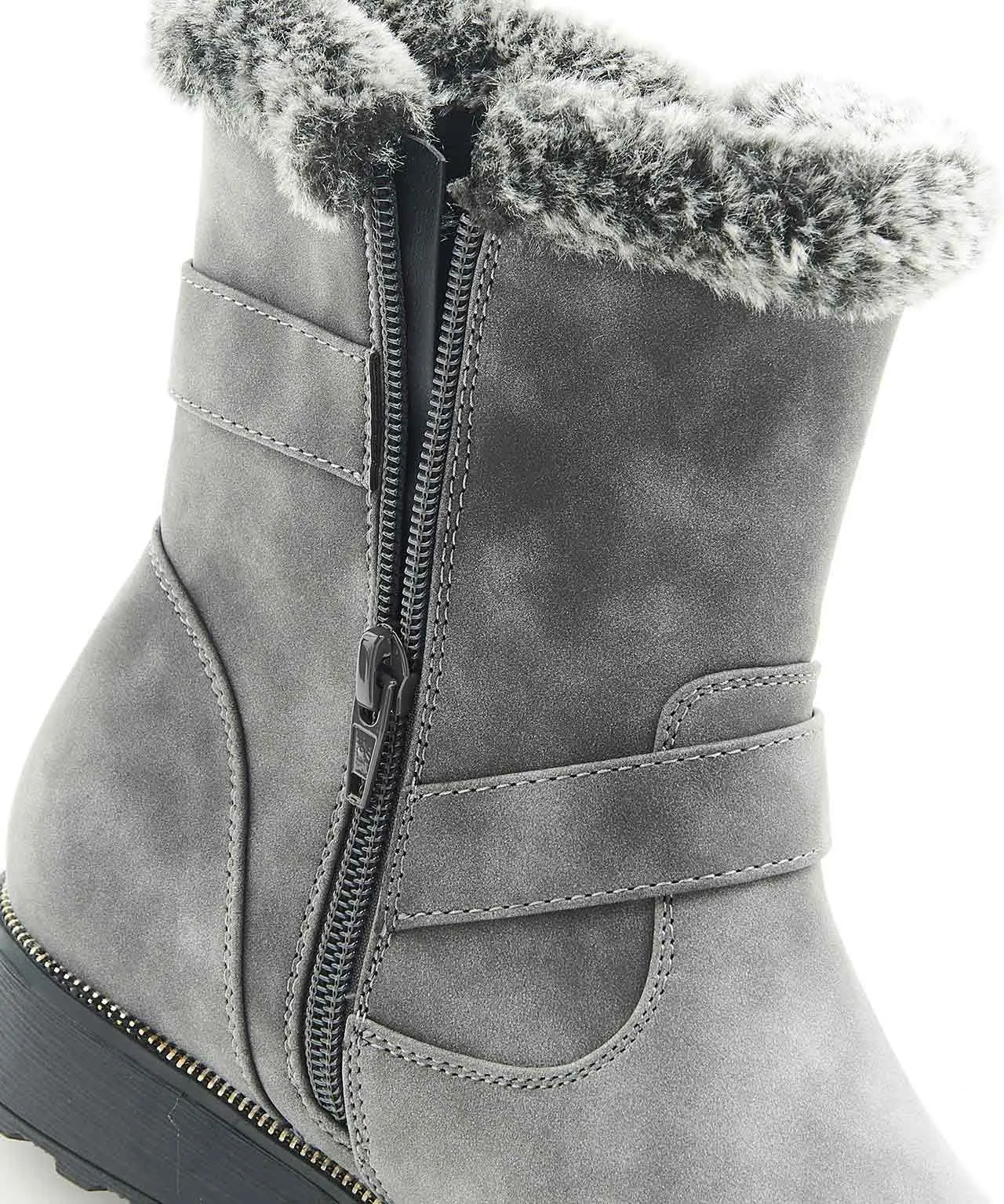 Cushion-walk Boots Suede-look