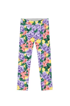 Cute Floral Printed Girls Summer Leggings - May Lucy - Hello