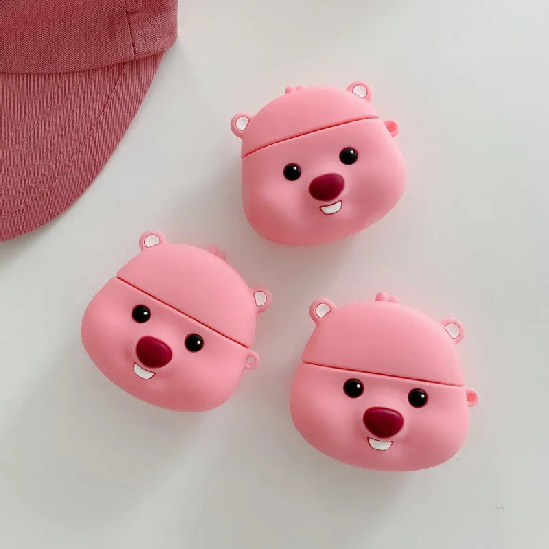 Cute Ruby Little Beaver Anime Airpods Case