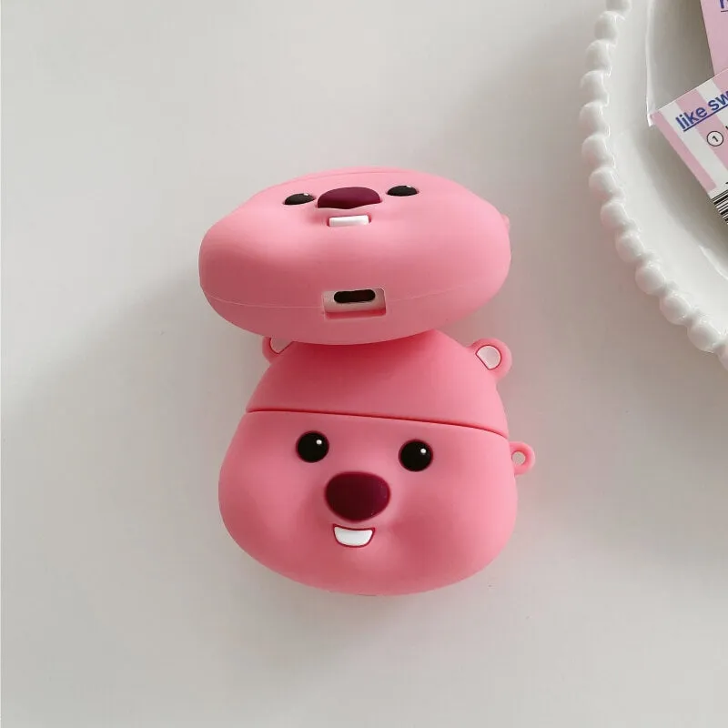 Cute Ruby Little Beaver Anime Airpods Case