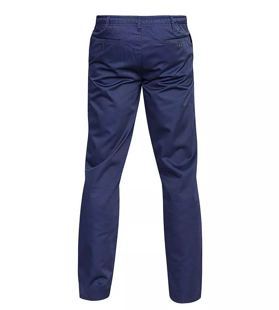 D555 Big Men's Navy Rugby Trousers Full Elasticated Waist (Basilio Navy)