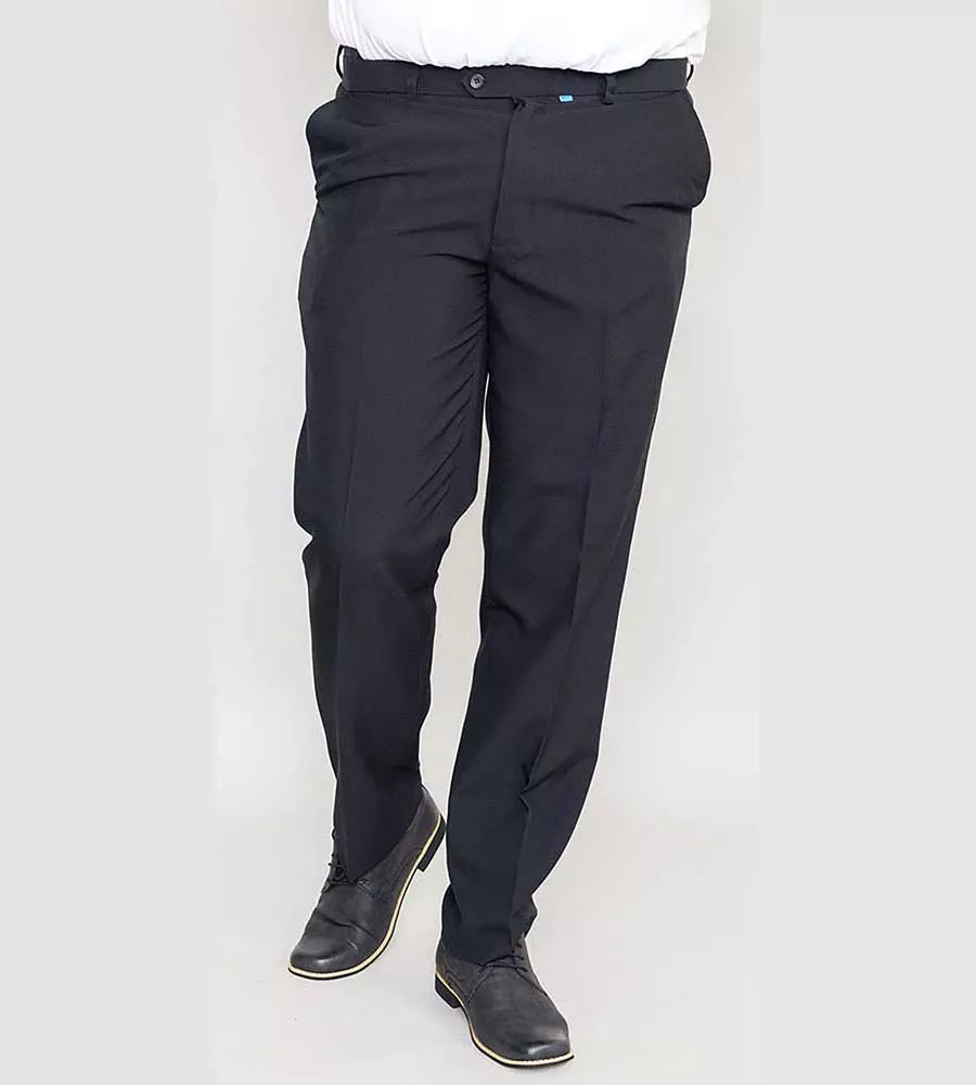 D555 Big Men's Navy Trousers With Adjustable Waist (Max Navy)