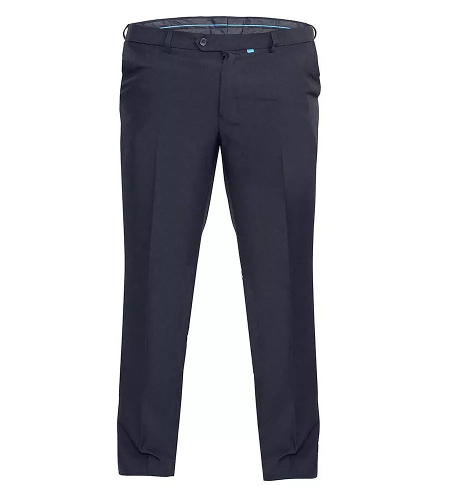 D555 Big Men's Navy Trousers With Adjustable Waist (Max Navy)