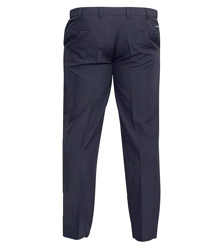 D555 Big Men's Navy Trousers With Adjustable Waist (Max Navy)