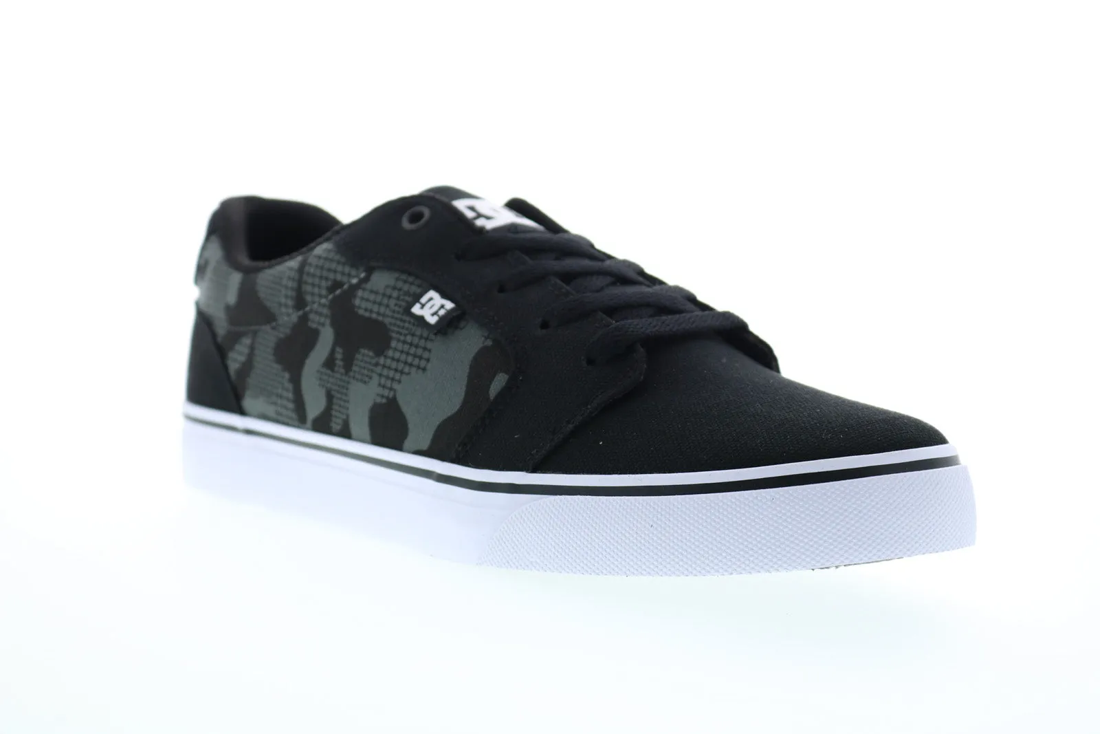 DC Anvil 303190 Men's Black Canvas Lace Up Skate Sneakers - Shop Shoes