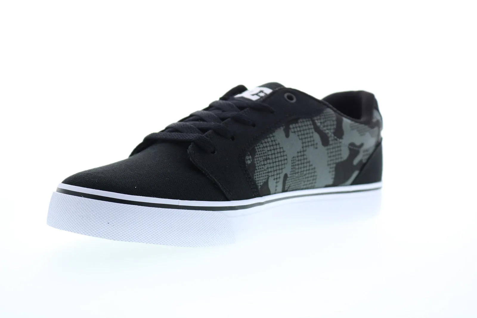 DC Anvil 303190 Men's Black Canvas Lace Up Skate Sneakers - Shop Shoes