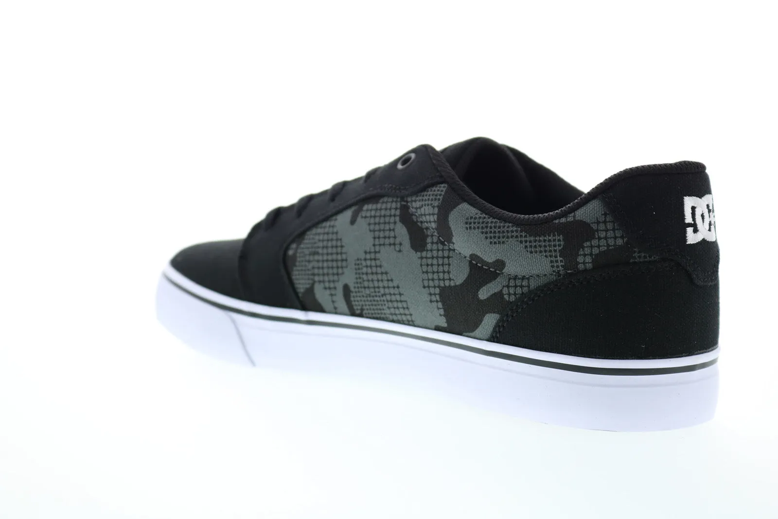 DC Anvil 303190 Men's Black Canvas Lace Up Skate Sneakers - Shop Shoes