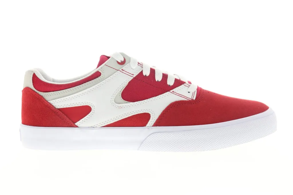 DC Red Suede Skate Sneakers for Men - Kalis Vulc ADYS300569