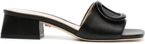 Dee Ocleppo Dizzy Logo-Plaque Sandals Black