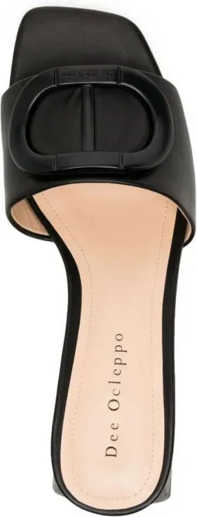 Dee Ocleppo Dizzy Logo-Plaque Sandals Black