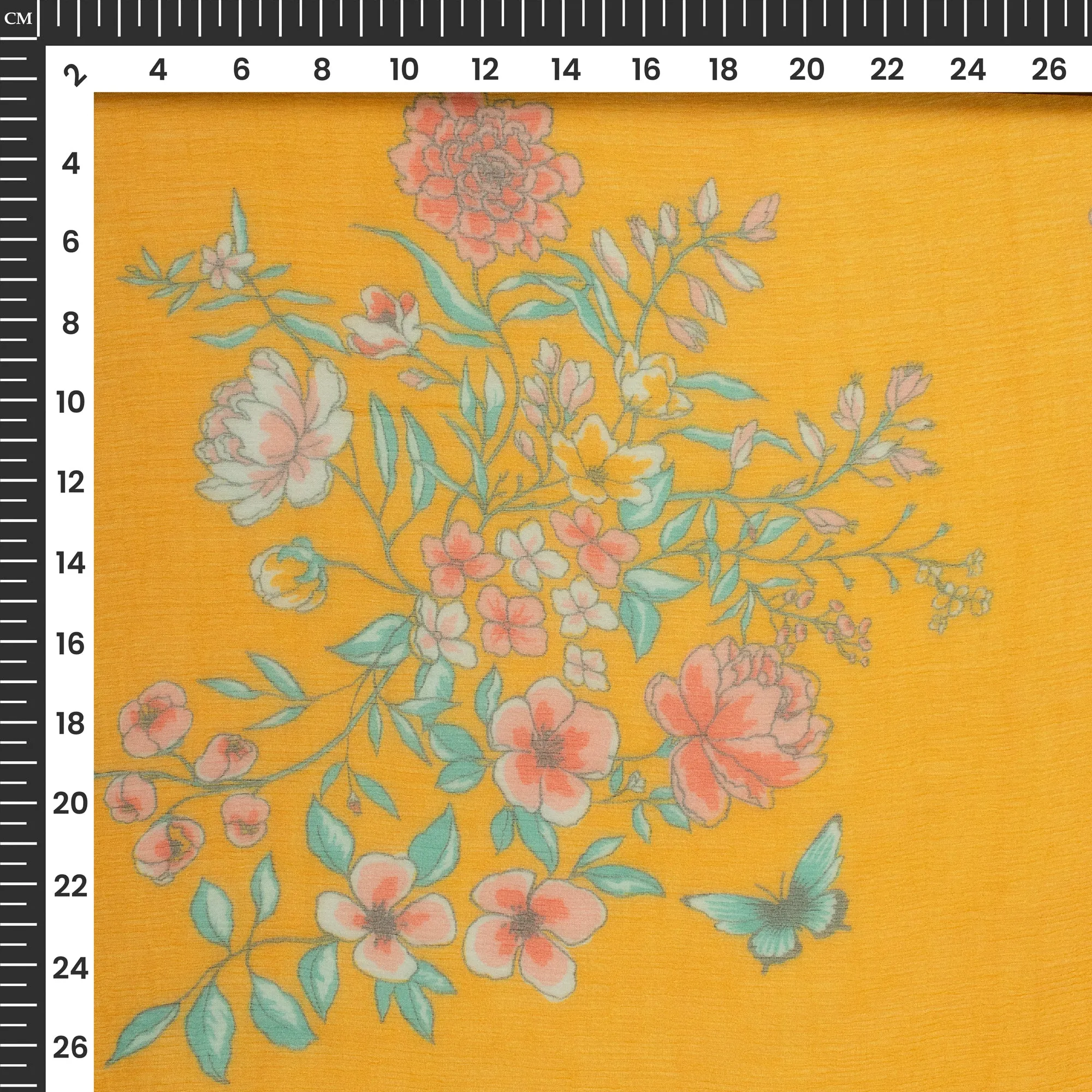 Digital Print Floral Chiffon Fabric