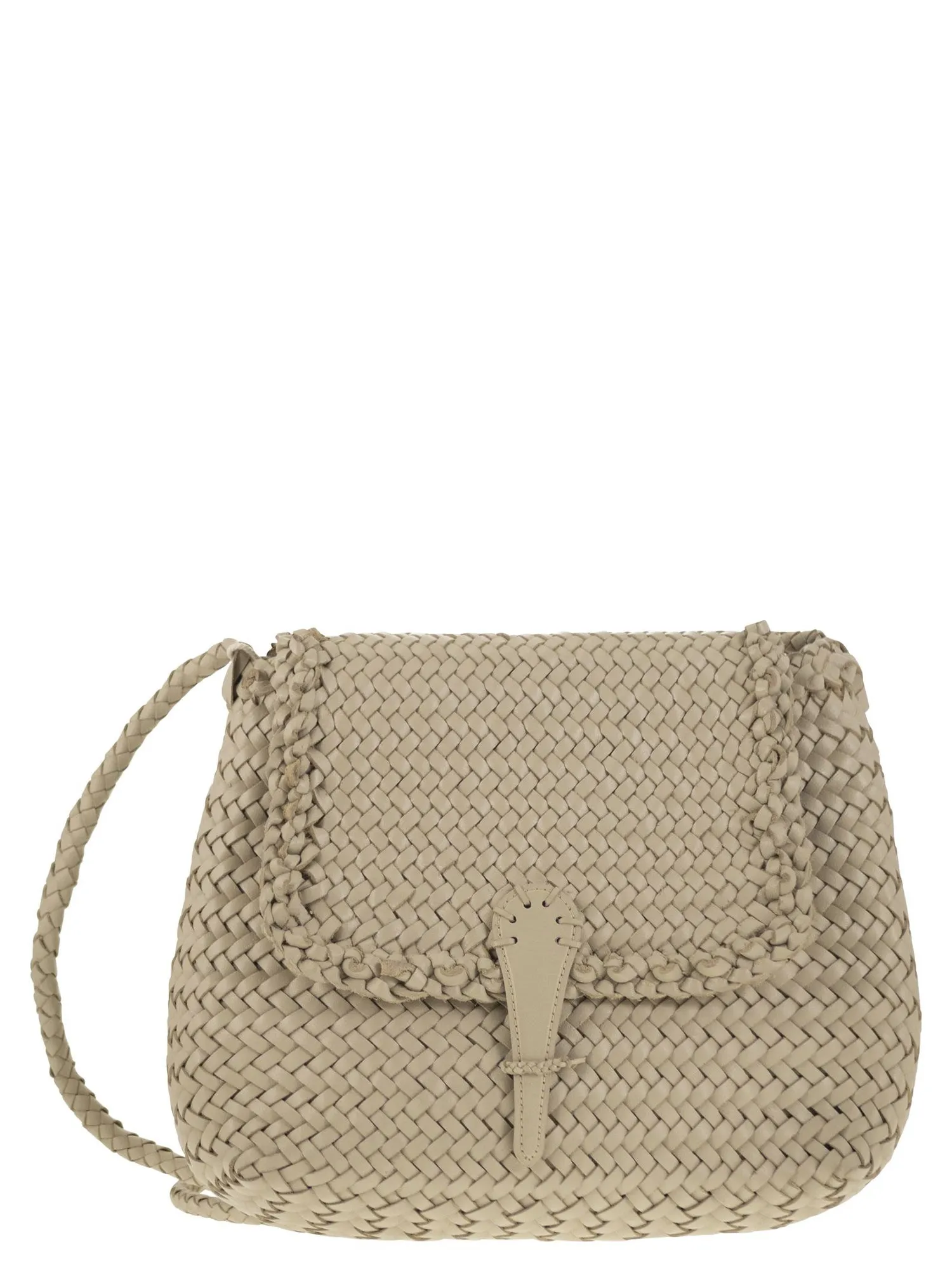 Dragon Medium City Woven Leather Bag