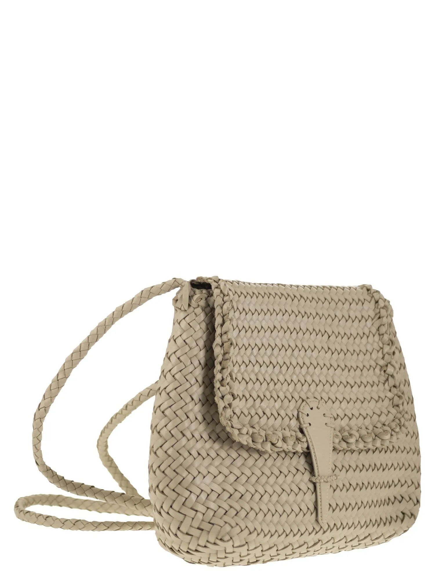 Dragon Medium City Woven Leather Bag