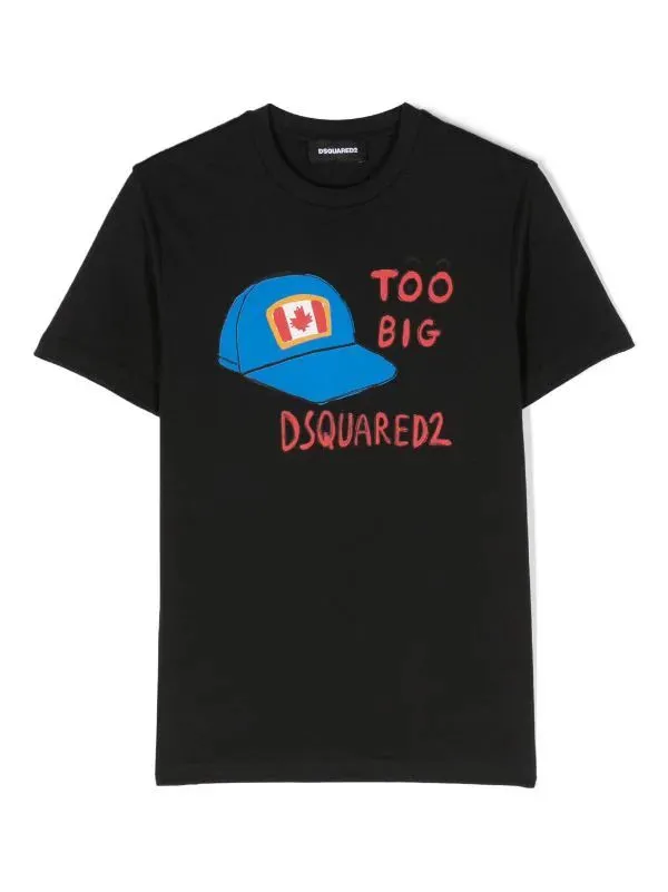 Black Dsquared2 Cap T-Shirt