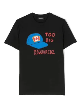 Black Dsquared2 Cap T-Shirt