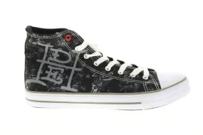 Ed Hardy Men's Black Canvas Lace Up Lifestyle Sneakers Dagger EH9039H Shoes