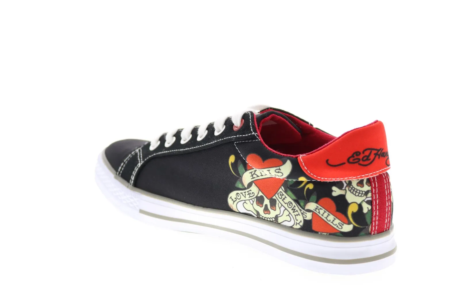 Ed Hardy Men's Black Canvas Lace Up Lifestyle Sneakers EH9031L Shoes