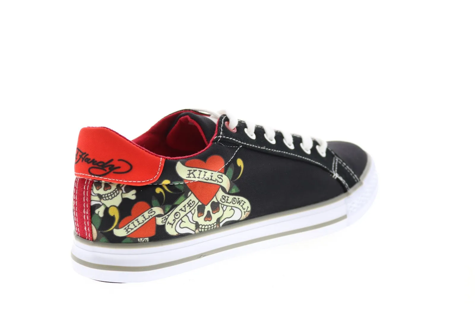 Ed Hardy Men's Black Canvas Lace Up Lifestyle Sneakers EH9031L Shoes