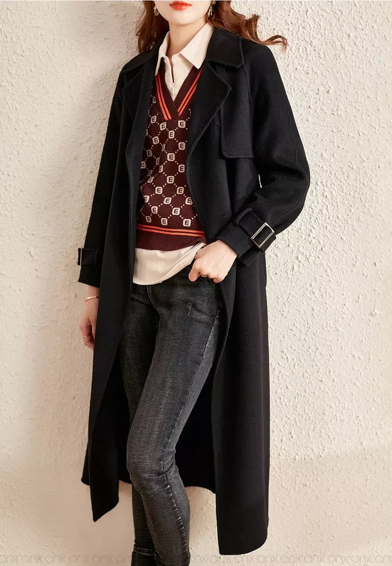 Elegant Wool Blend Coat - ONX.HK