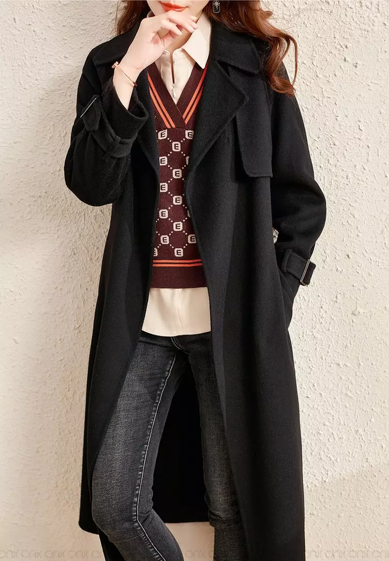 Elegant Wool Blend Coat - ONX.HK