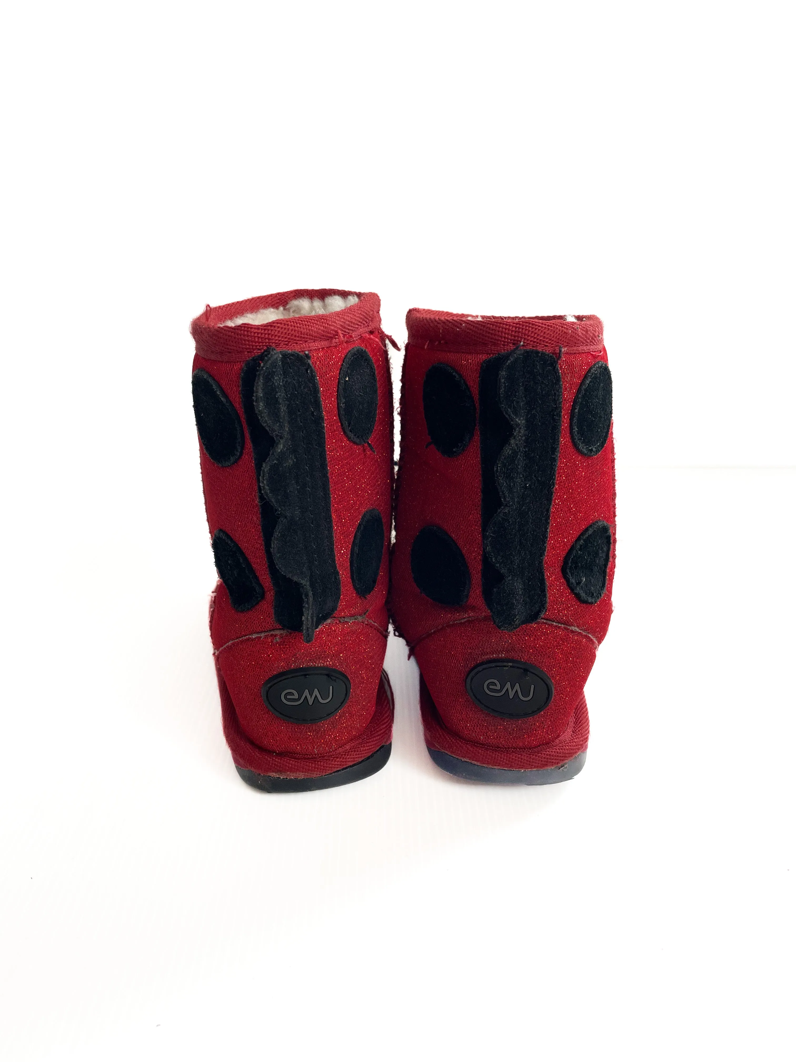 Emu ladybug boots merino size 9C