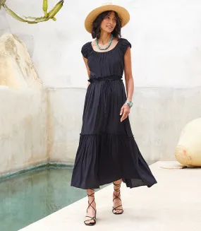 Tiered Cap Sleeve Dress