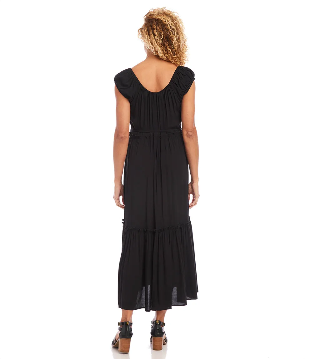 Tiered Cap Sleeve Dress