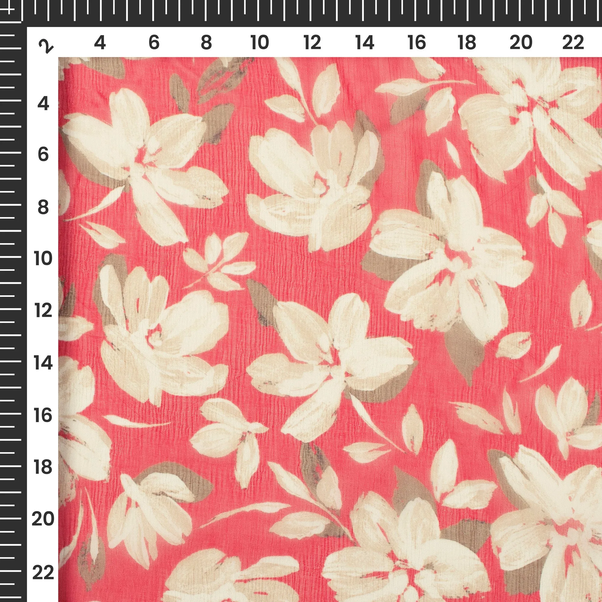 Fabric: Bemberg Chiffon with Floral Digital Print - Enchanting Blossoms