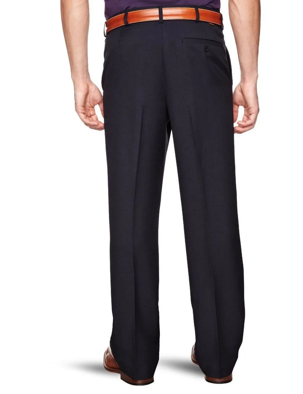 Navy Farah Flexi Waist Trousers