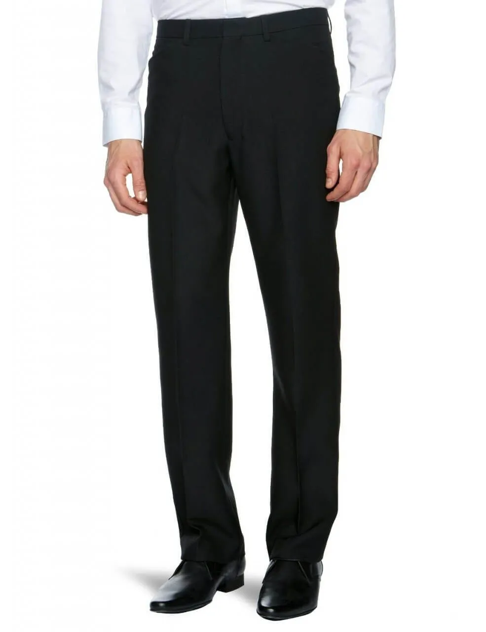 Farah Hopsack Weave Black Trousers