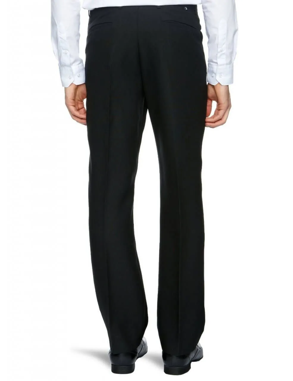 Farah Hopsack Weave Black Trousers