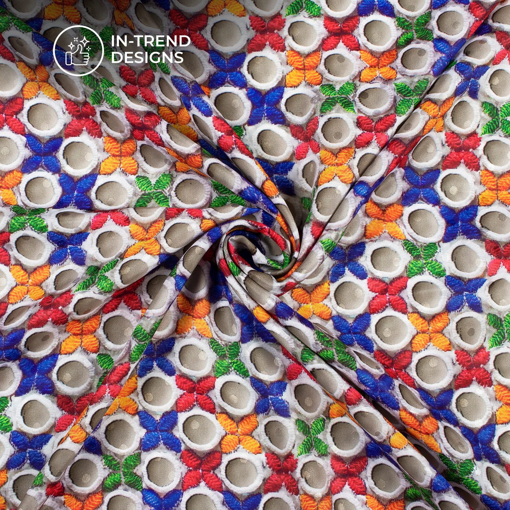 Festive Season Jacquard Booti Satin Fabric - 56 Inches Width