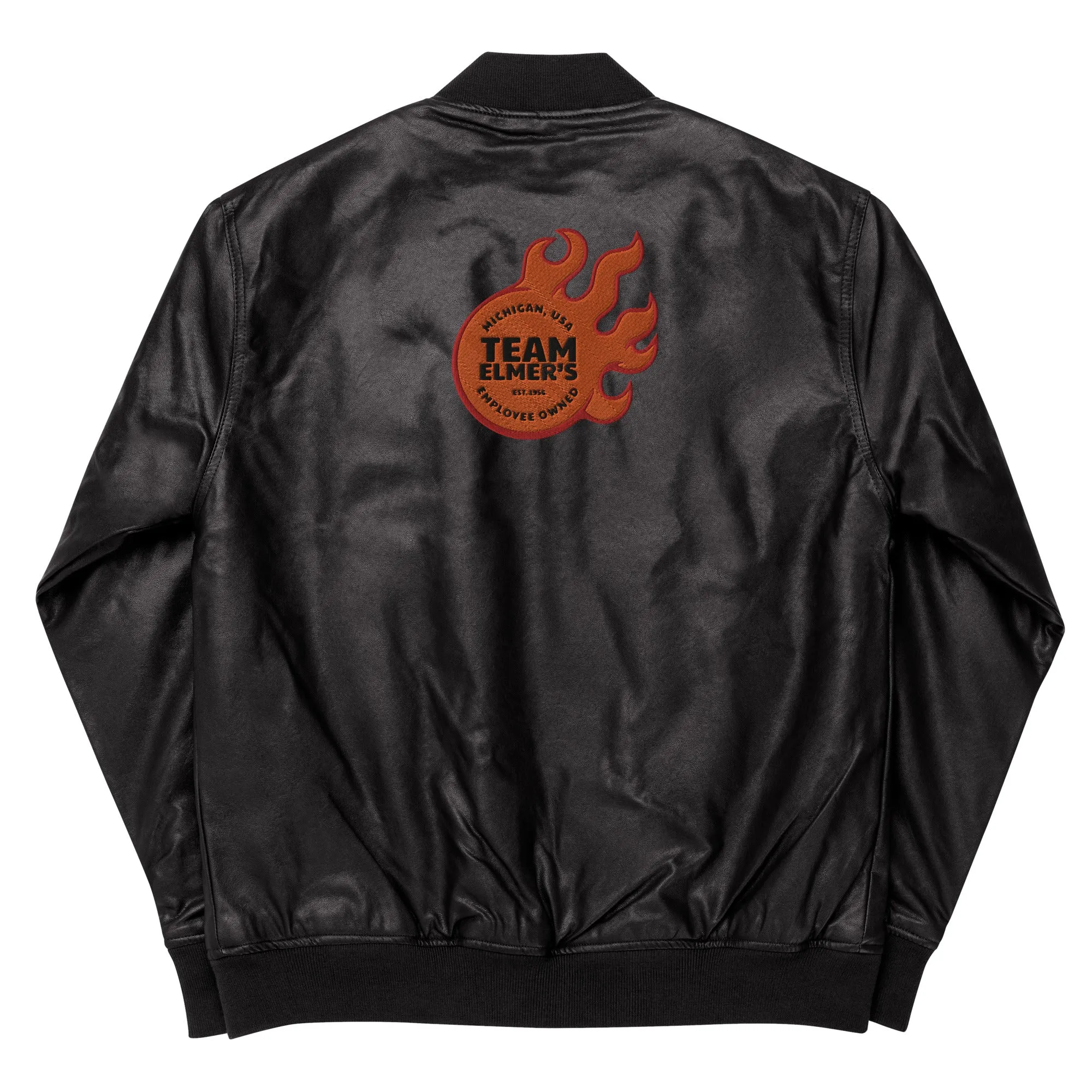 Fireball Leather Bomber Jacket - Team Elmer's Unisex