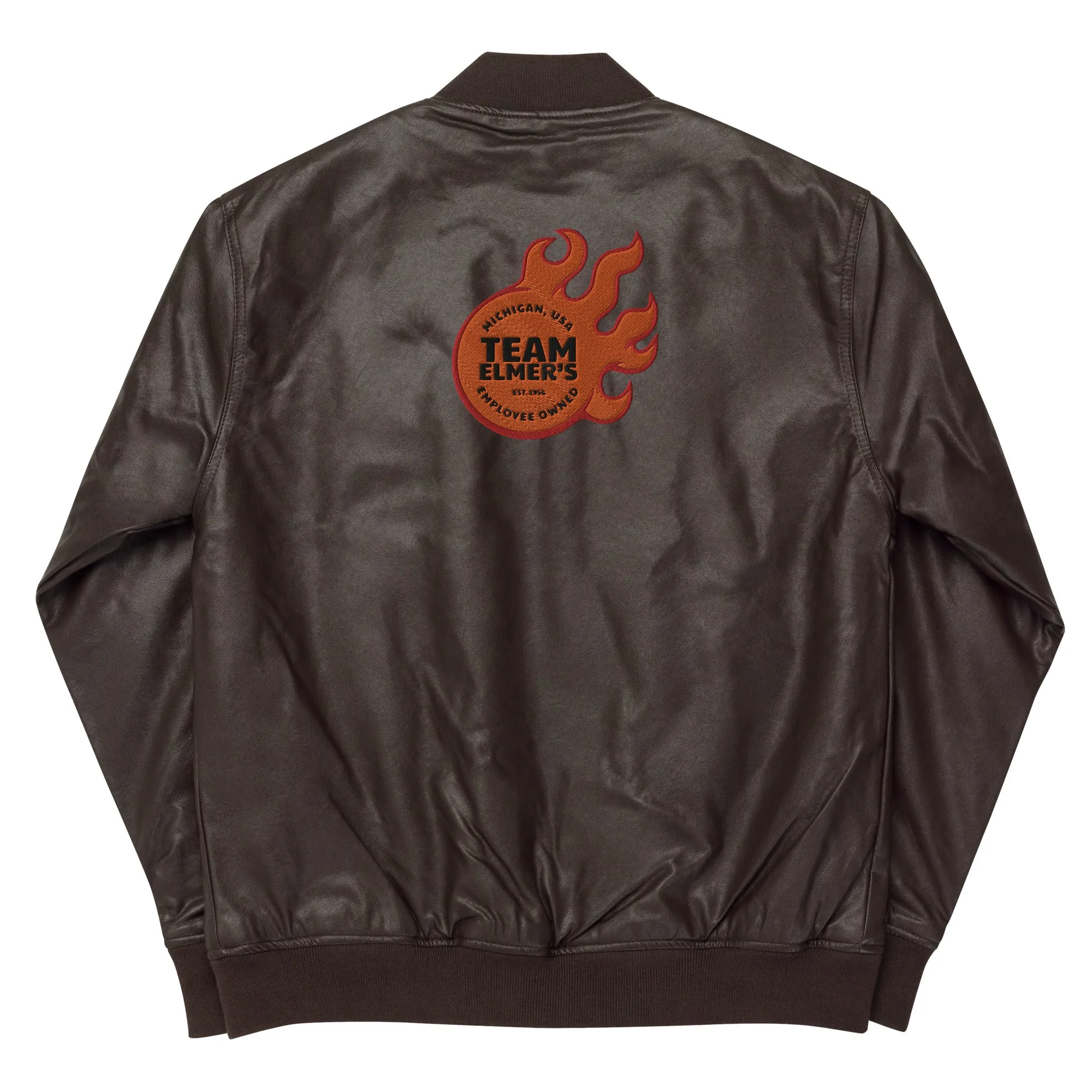 Fireball Leather Bomber Jacket - Team Elmer's Unisex