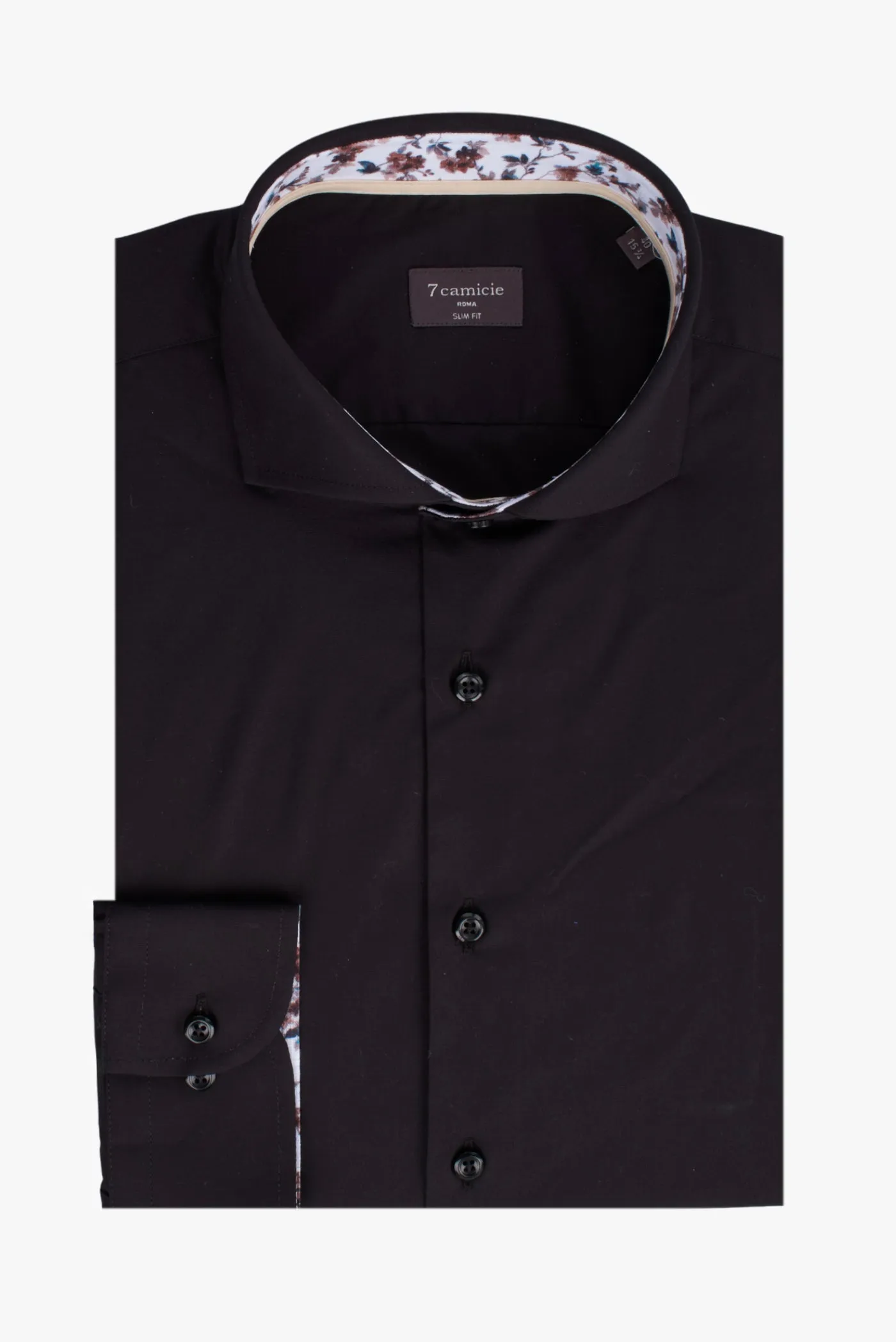 Firenze Sport Poplin Stretch Man Shirt Black