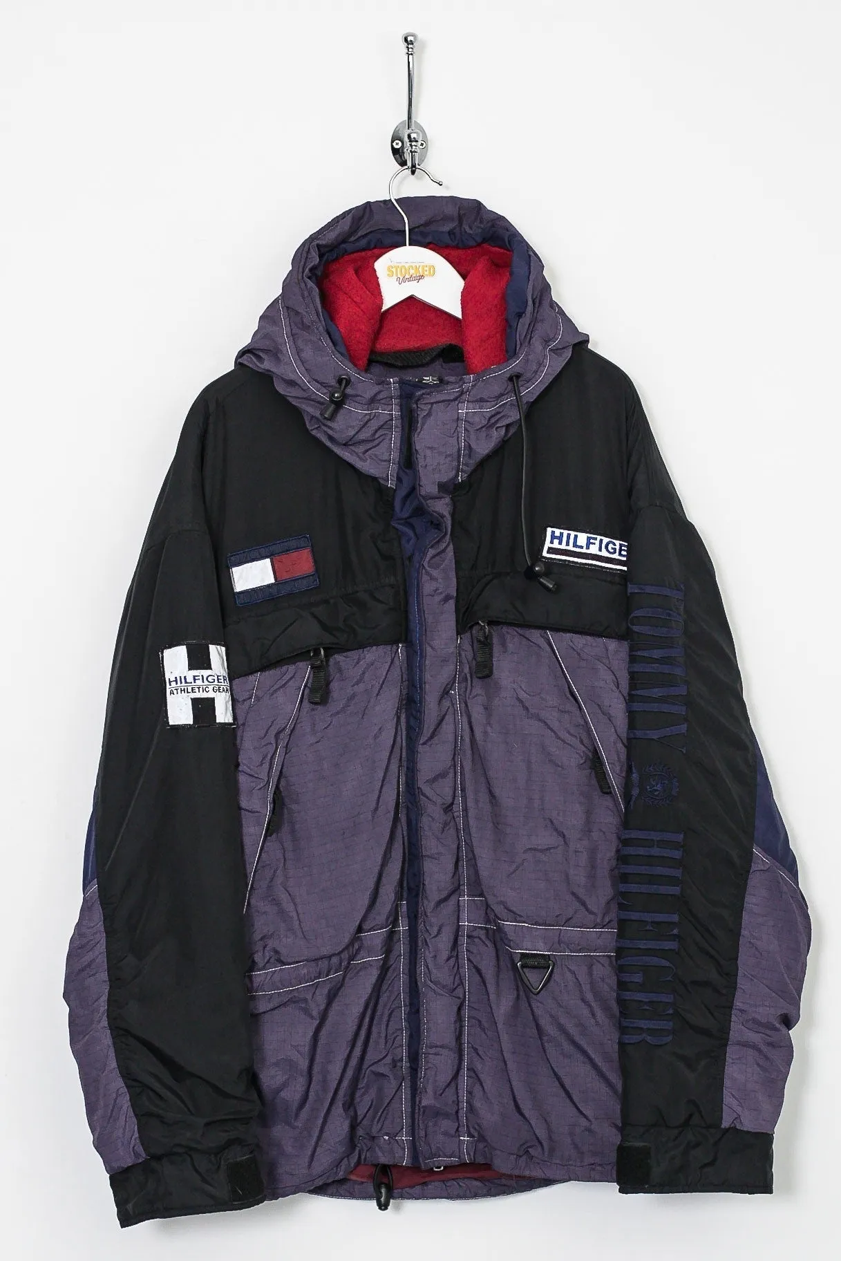 Fleece Lined Coat - 90s Tommy Hilfiger (XL)