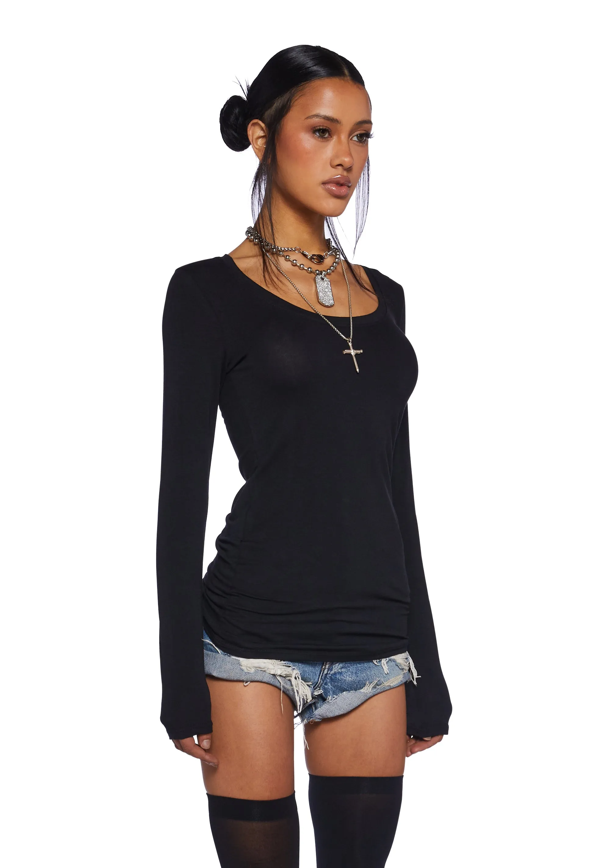 Galactica Cut Out Romper - Black-