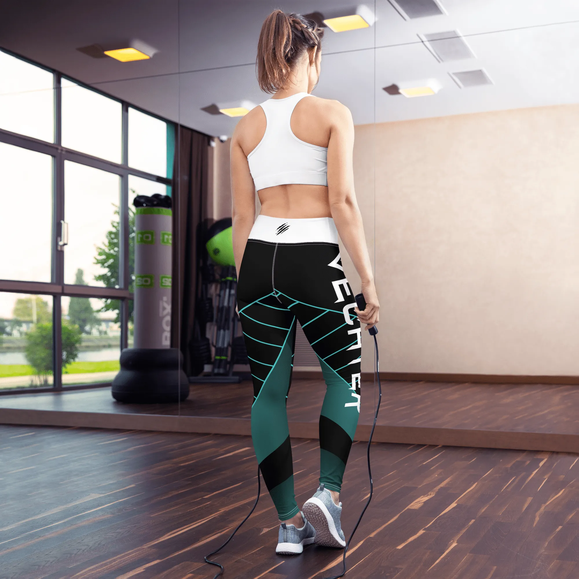 Geo Blue Victory Leggings