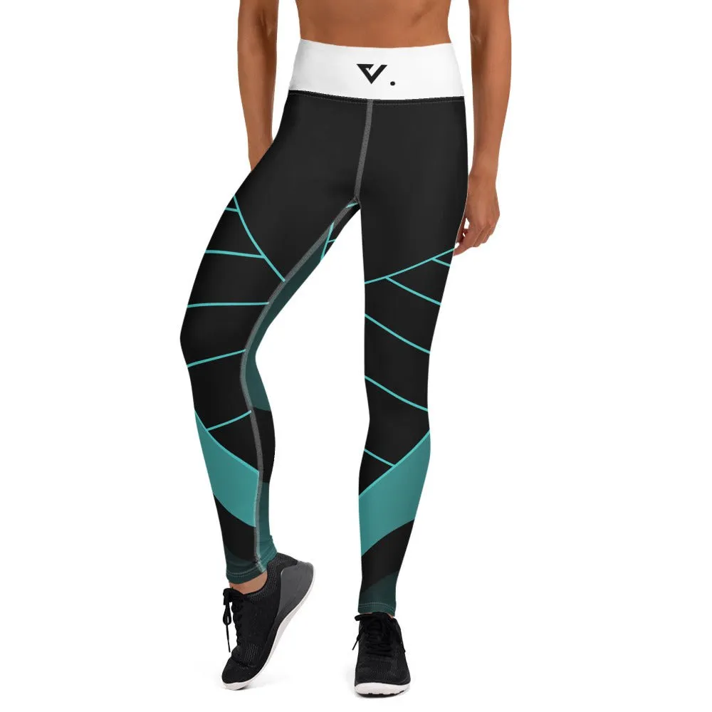 Geo Blue Victory Leggings