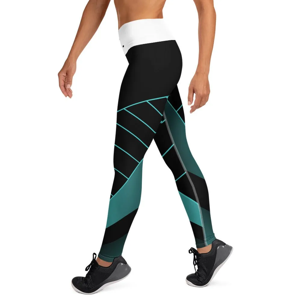 Geo Blue Victory Leggings