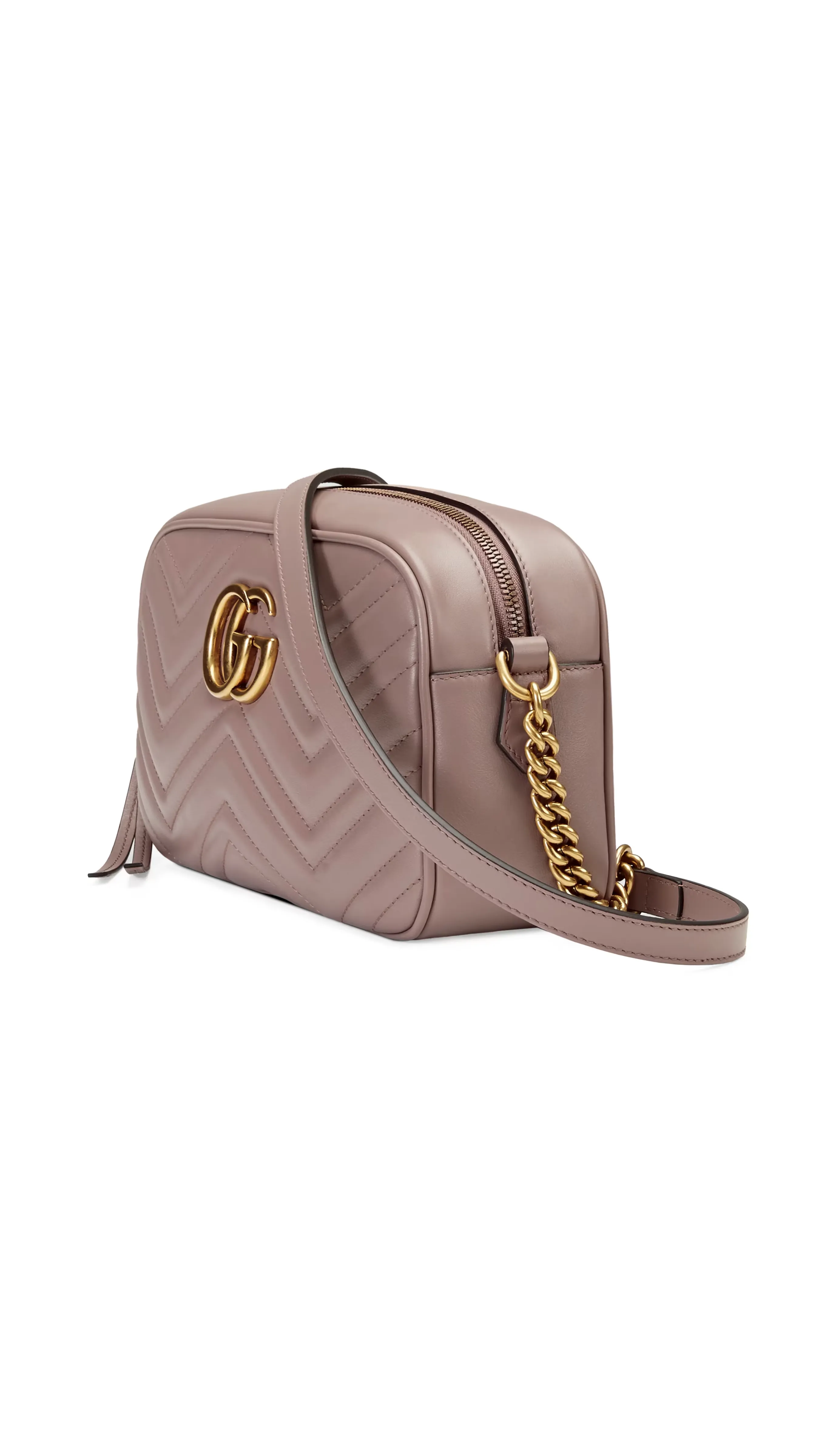 Dusty Pink GG Marmont Small Matelassé Shoulder Bag