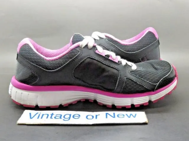 Girls' Nike Dual Fusion ST2 Black White Pink Running Shoes Size 5.5Y