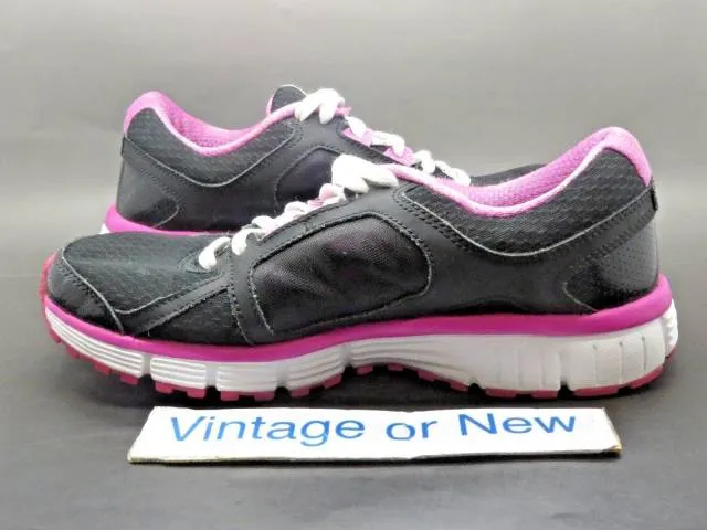 Girls' Nike Dual Fusion ST2 Black White Pink Running Shoes Size 5.5Y