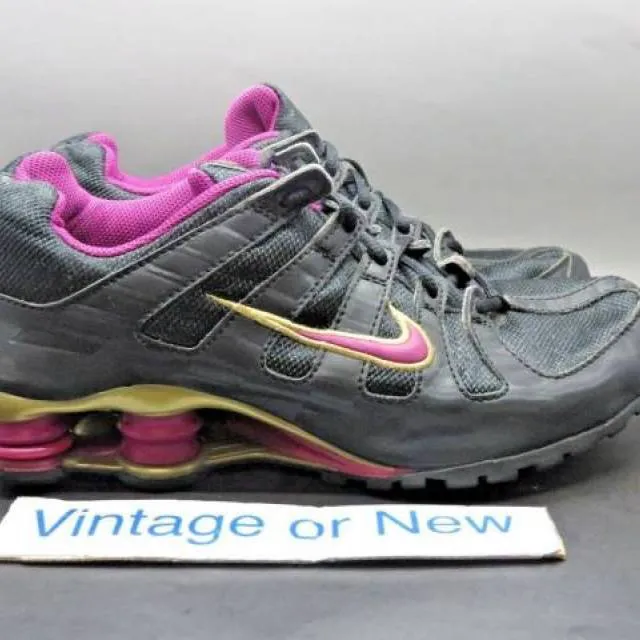 Girls' Nike Shox Turbo OH Black Gold Spark Purple Running Shoes 2006 Size 5.5Y