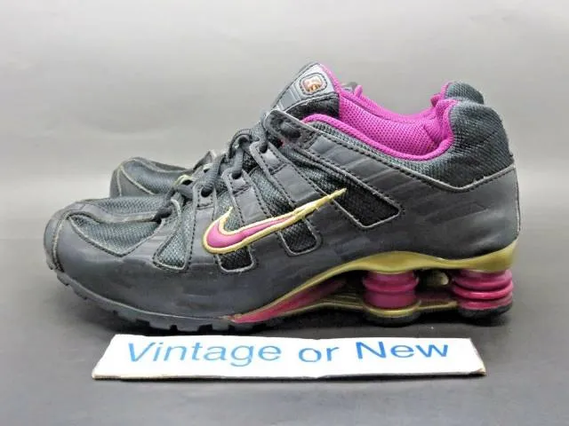 Girls' Nike Shox Turbo OH Black Gold Spark Purple Running Shoes 2006 Size 5.5Y